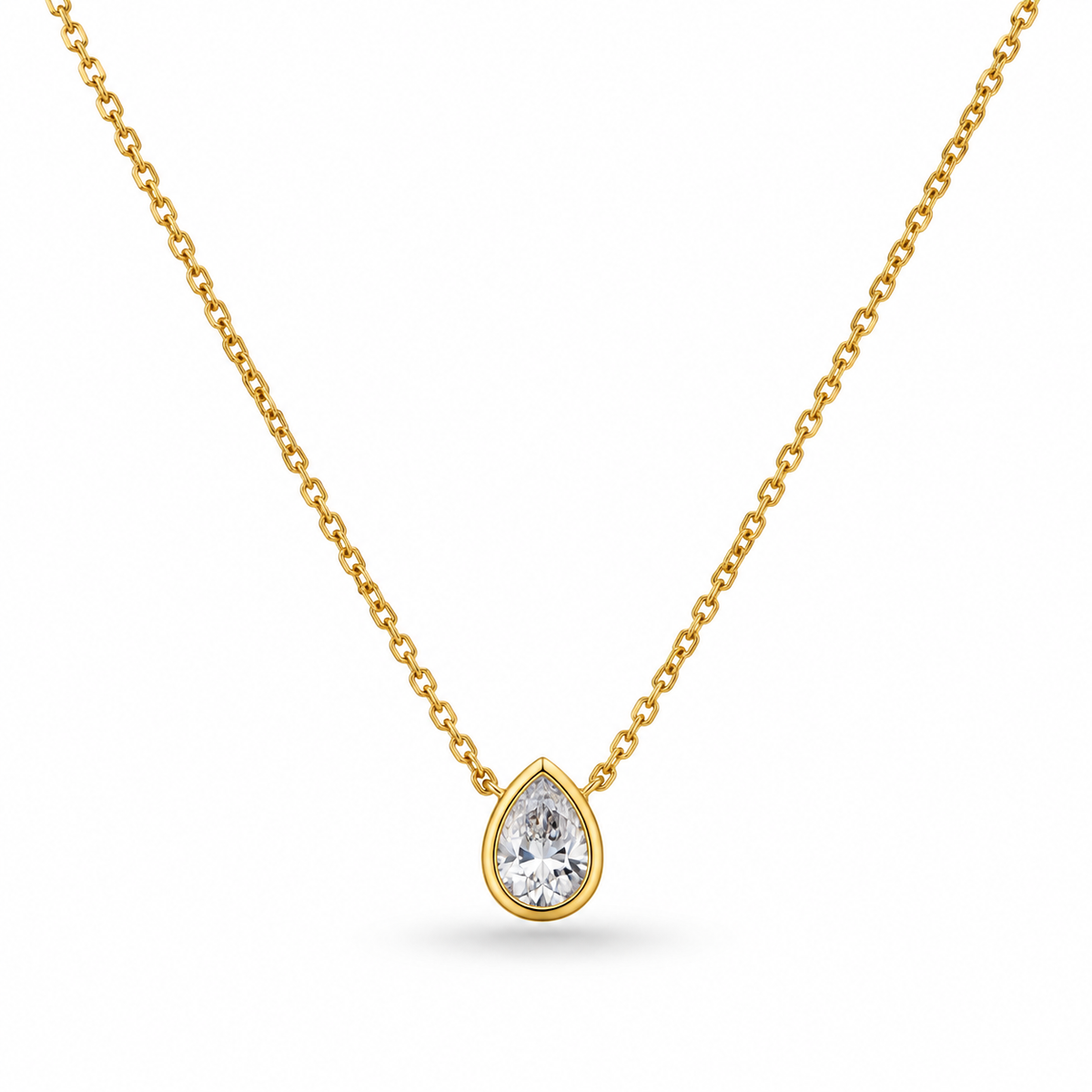 COLLAR GOTA ZIRCONIA BICELADA