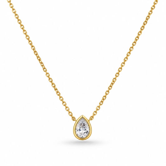 COLLAR GOTA ZIRCONIA BICELADA