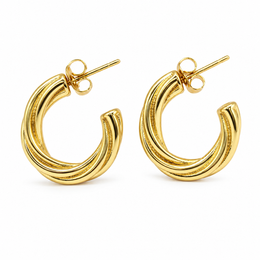 ARETES MEDIO CIRCULO CHURRITO