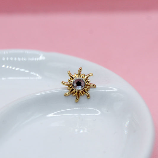 SOL ZIRCONIA CENTRO ORO ITALIANO 10K