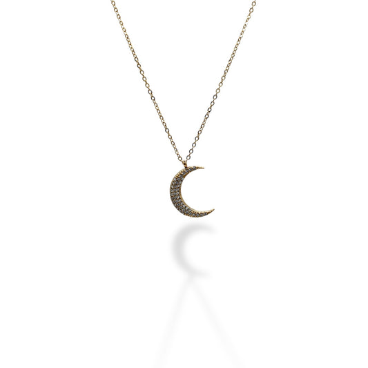 COLLAR LUNA GRANDE ZIRCONIAS