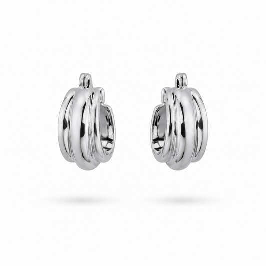 ARRACADAS CON TEXTURA LÍNEAS CHUNKY