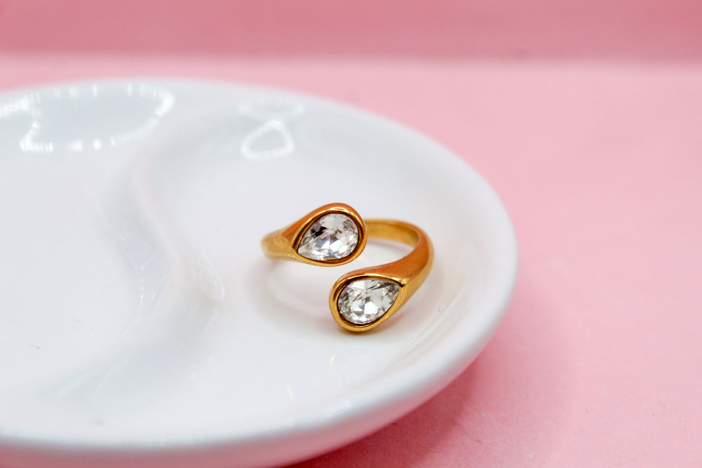 ANILLO DOBLE GOTA ZIRCONIA