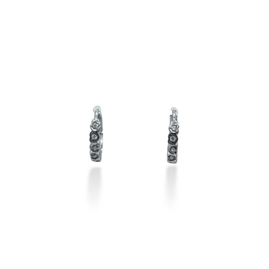 ARRACADAS PLATEADA CORAZON CON UNA ZIRCONIA