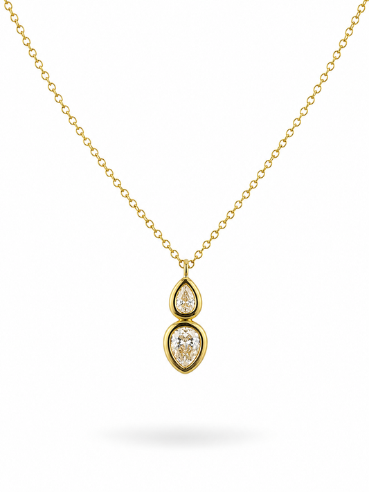 COLLAR DOBLE GOTA ZIRCONIAS ENCONTRADAS