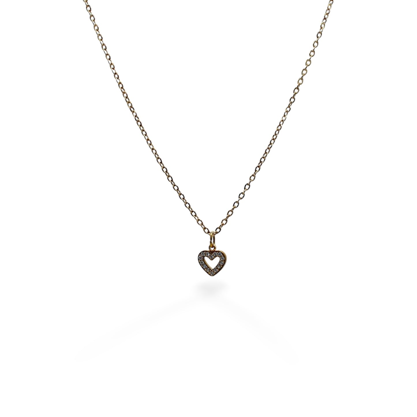 COLLAR CORAZÓN MINI SILUETA ZIRCONIAS
