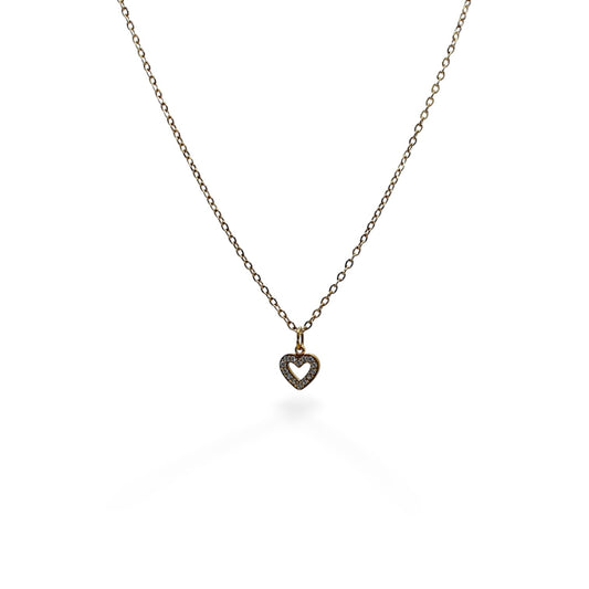 COLLAR CORAZÓN MINI SILUETA ZIRCONIAS
