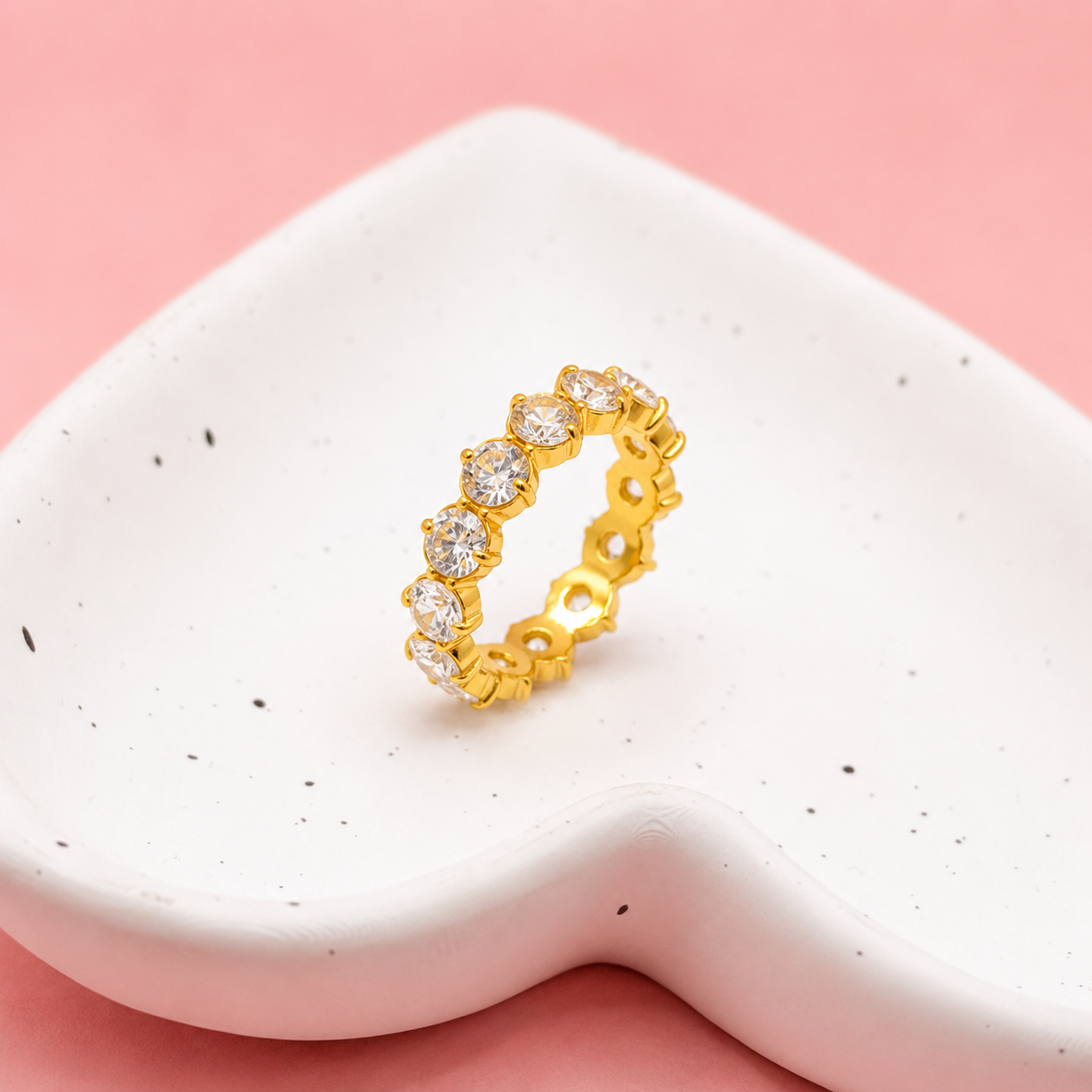 ANILLO CHURUMBELA ZIRCONIAS GRANDES REDONDAS