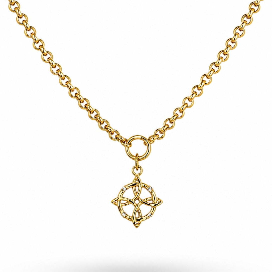COLLAR NUDO DE BRUJA CON CADENA