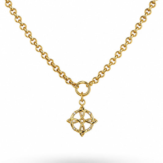 COLLAR NUDO DE BRUJA CON CADENA
