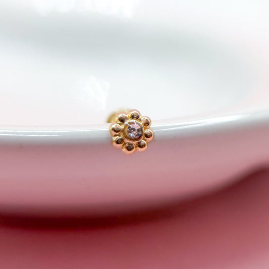 FLOR MINI ZIRCONIA 10K