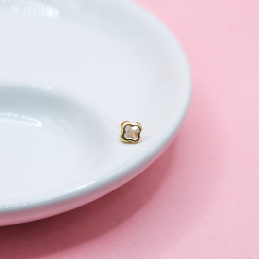 TREBOL ZIRCONIA BICELADA 10K