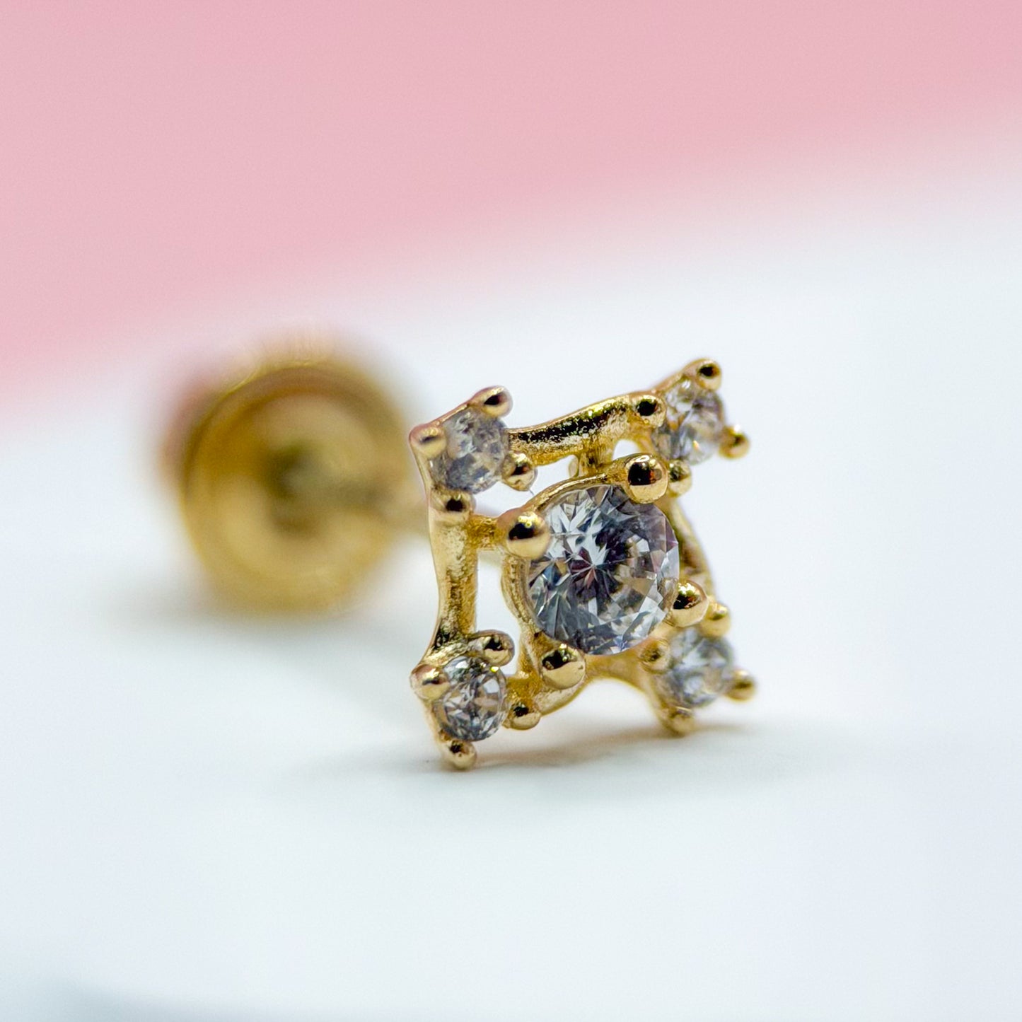 REMOLINO ZIRCONIA ORO JAPONES 10K