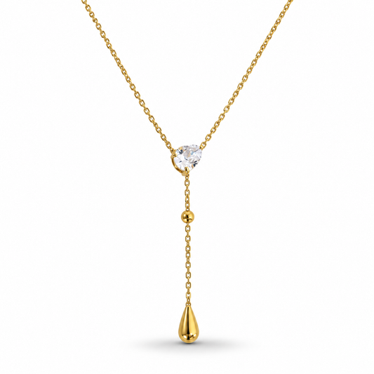 CORBATIN GOTA ZIRCONIA Y GOTA COLGANTE