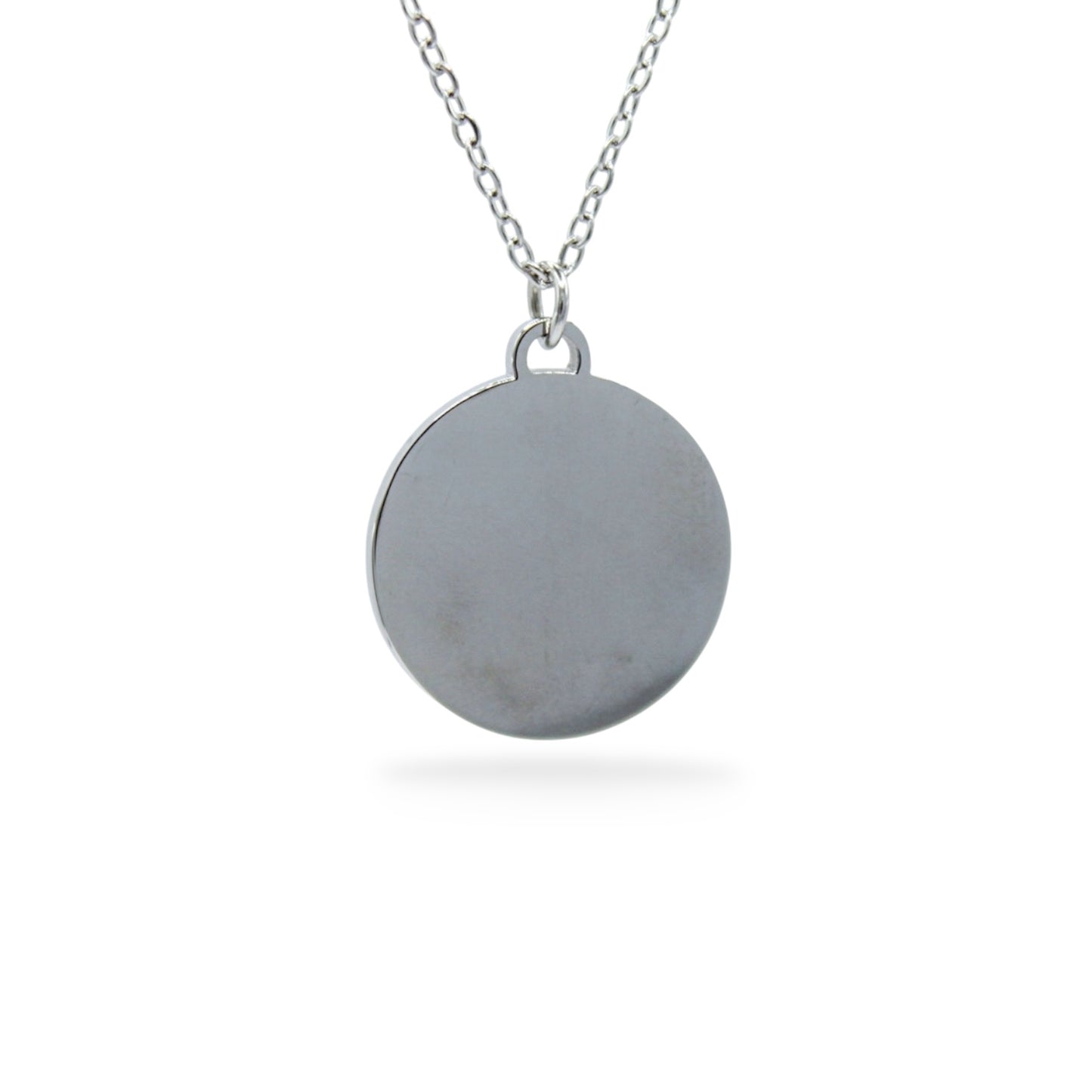 PLACA PLATEADA CÍRCULAR 20MM