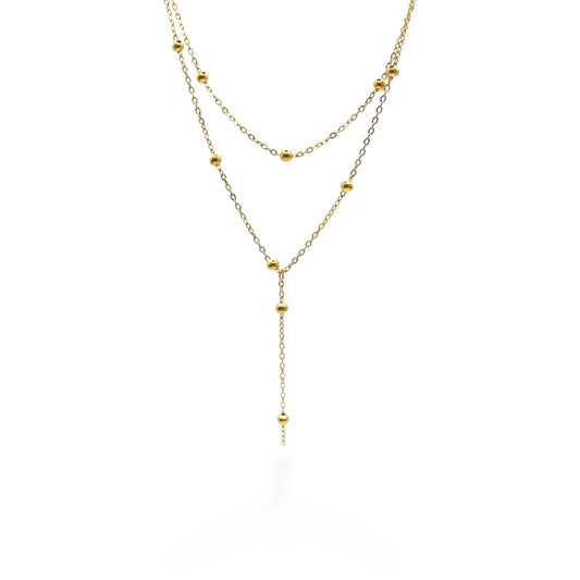 COLLAR LARGO CON BOLAS