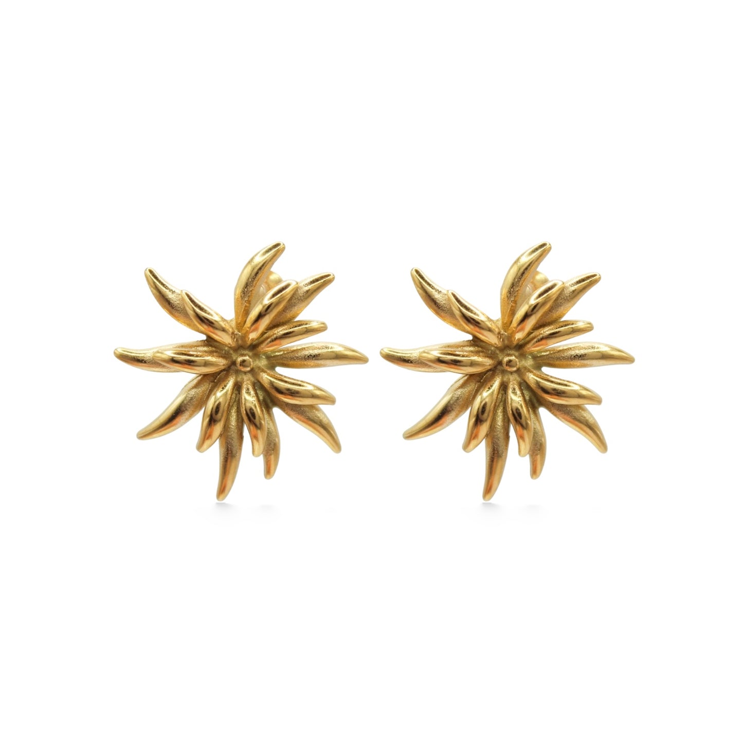 ARETES FLOR PÉTALOS DELGADOS