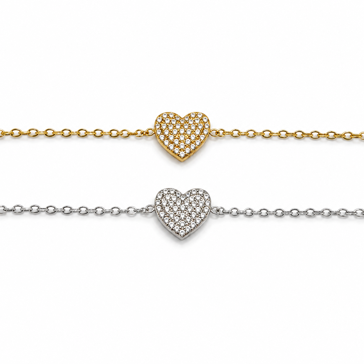 PULSERA CORAZON ZIRCONIAS