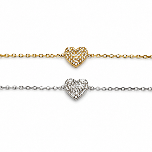PULSERA CORAZON ZIRCONIAS