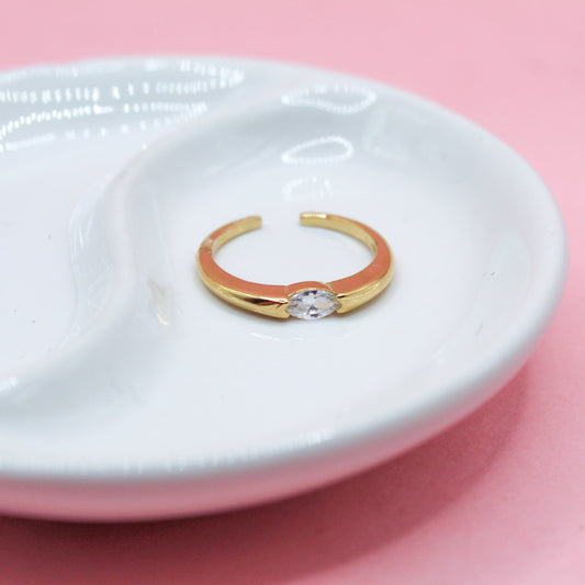 ANILLO ZIRCONIA SOLITARIA OVALADA