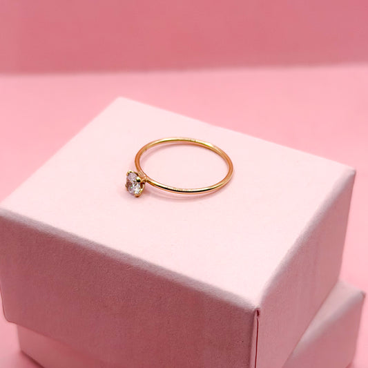 ANILLO ZIRCONIA CIRCULAR SOLITARIA 10K