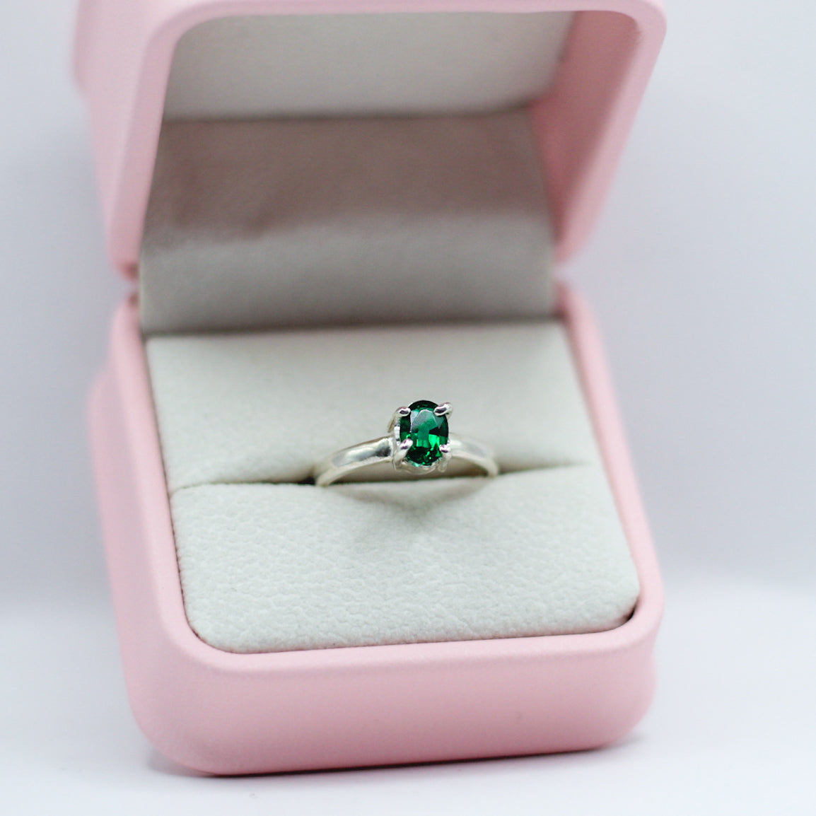 ANILLO ESMERALDA .925