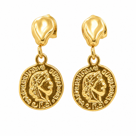 ARETES CHUNKY GOTAS Y MONEDAS