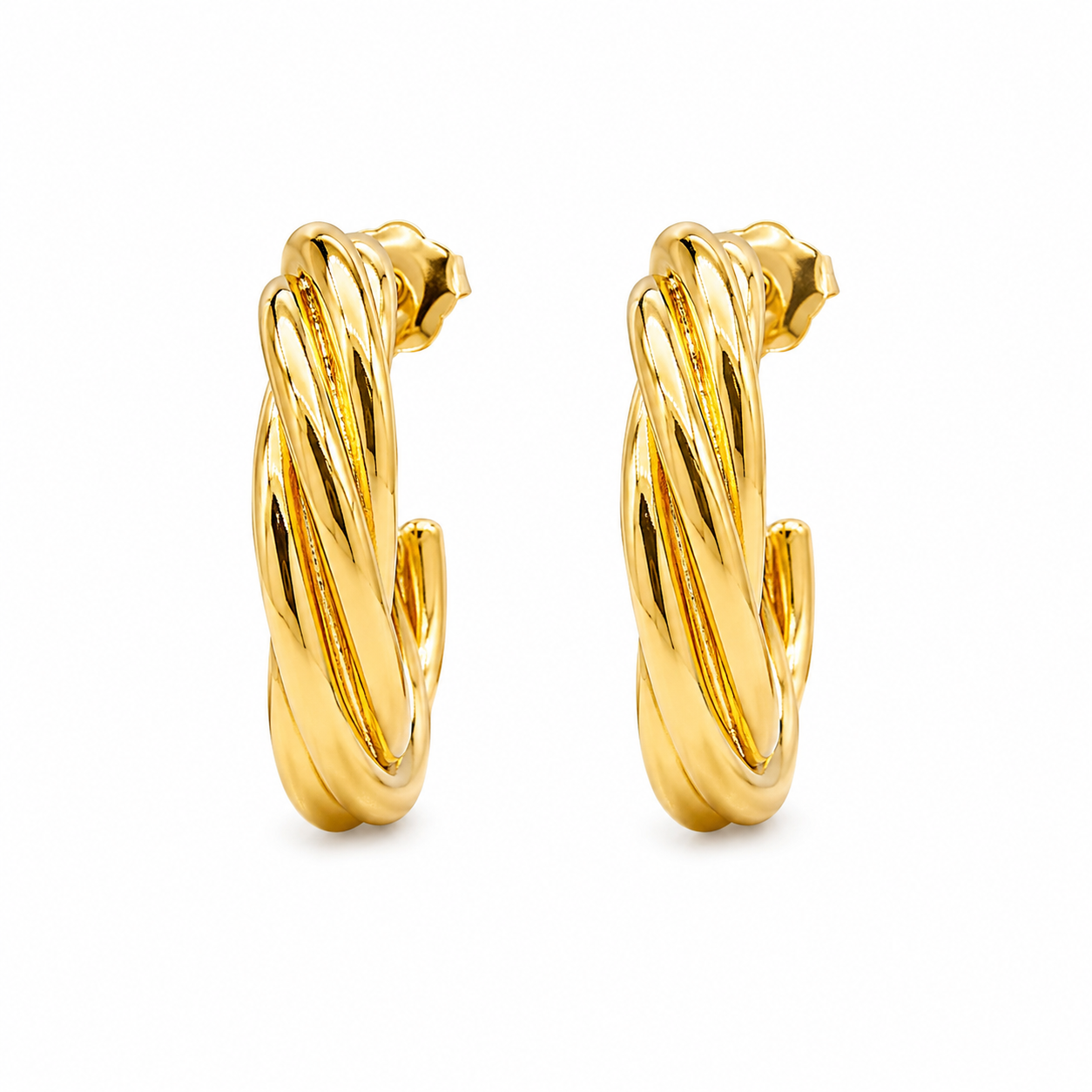 ARETES MEDIO CIRCULO CHURRITO