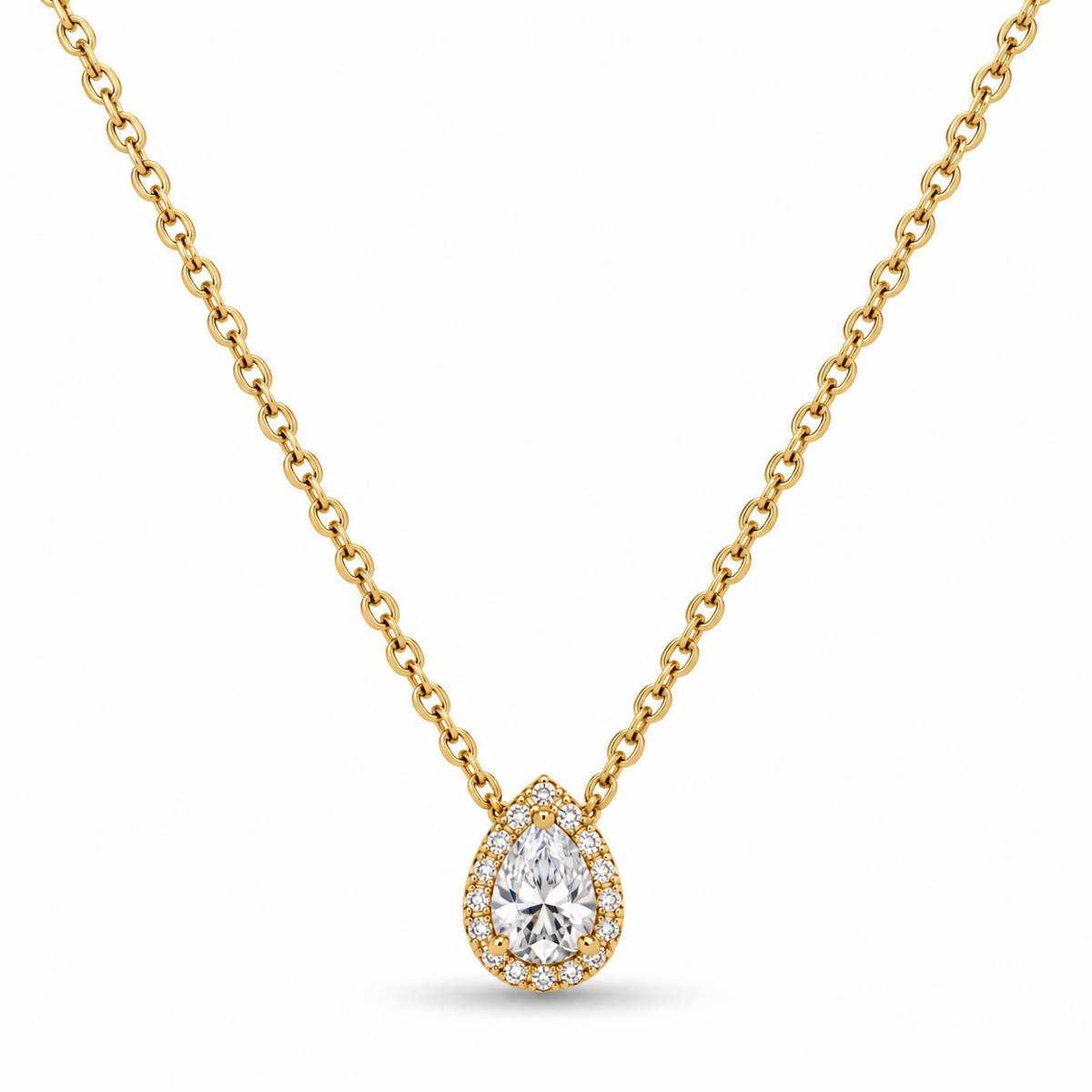 COLLAR ZIRCONIA GOTA CON ZIRCONIAS
