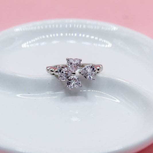 ANILLO TREBOL PETALOS CORAZON