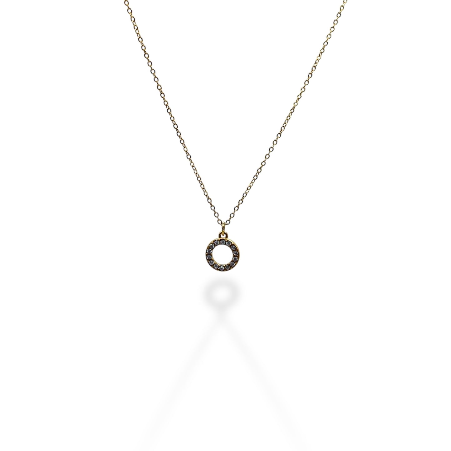 COLLAR CIRCULO CHICO SILUETA ZIRCONIAS