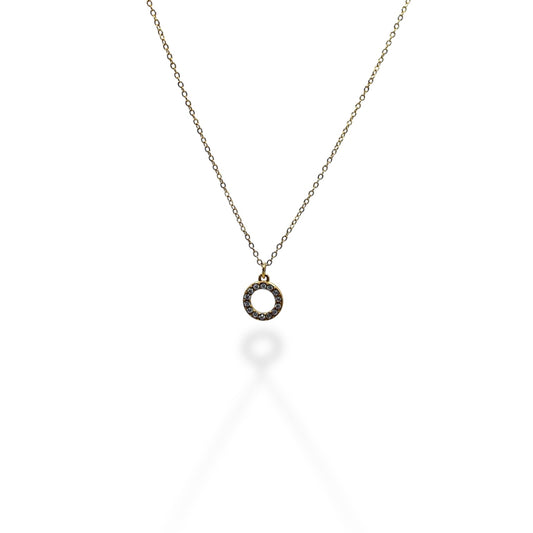 COLLAR CIRCULO CHICO SILUETA ZIRCONIAS