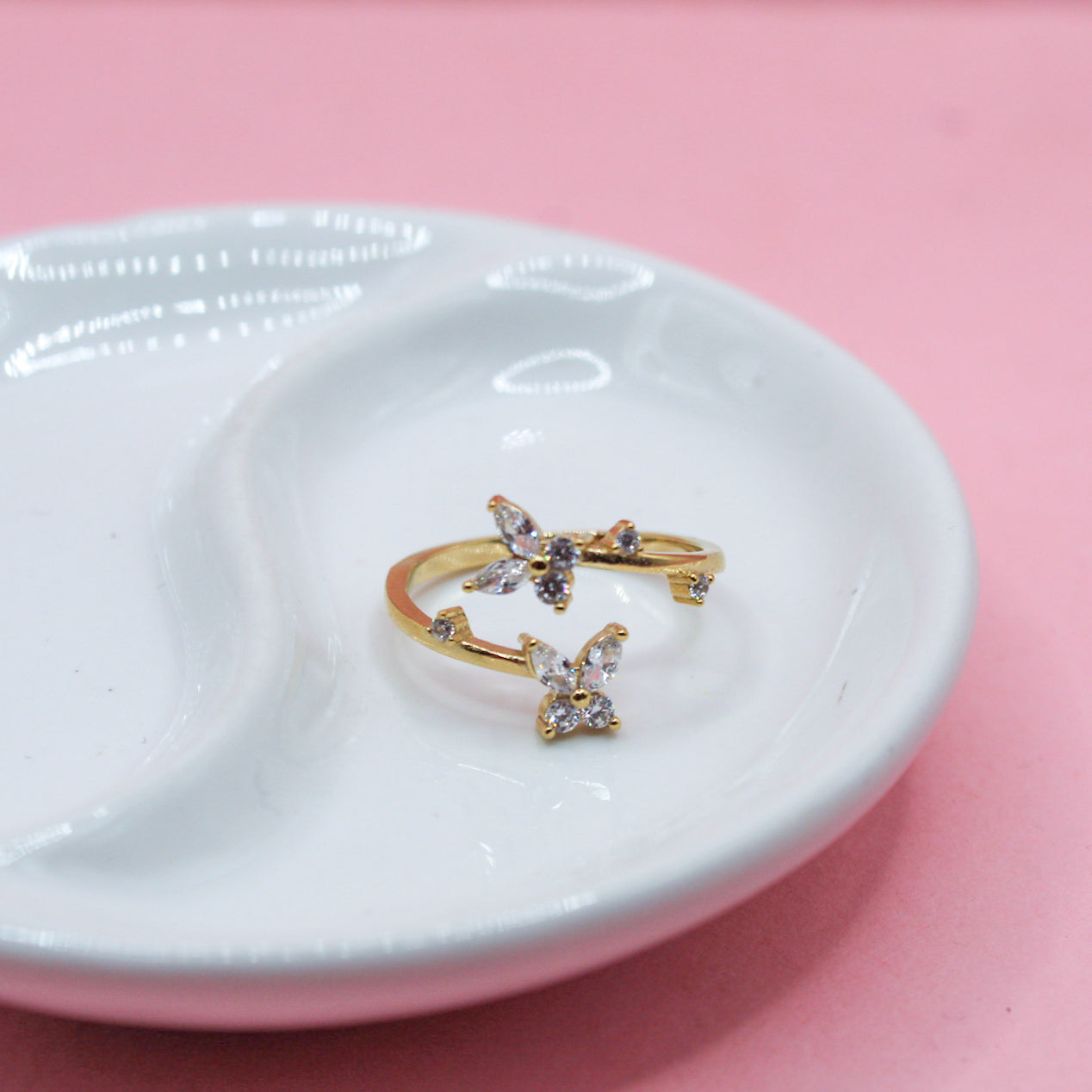 ANILLO MARIPOSAS ZIRCONIAS ESPIRAL