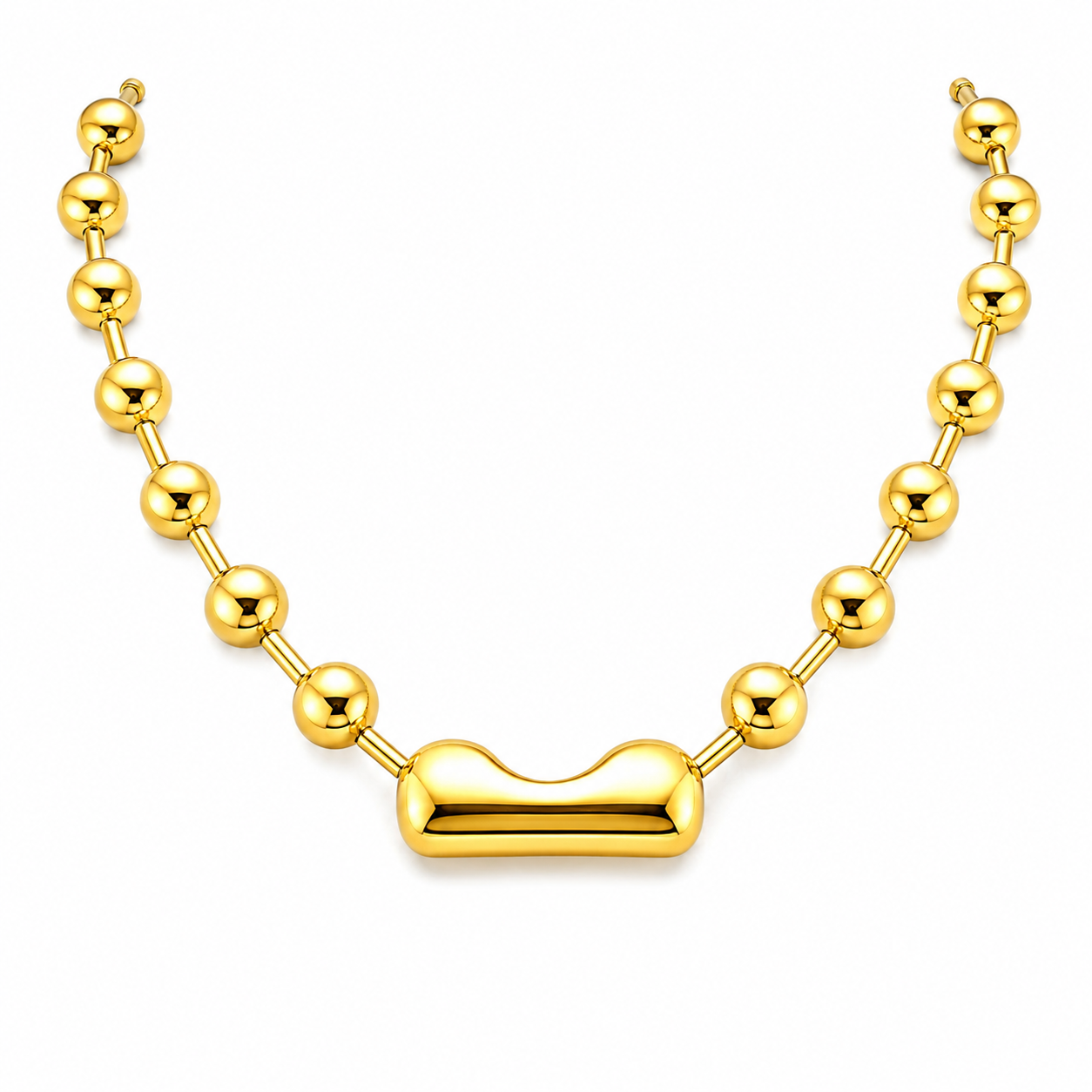 COLLAR CHUNKY BROCHE Y BOLITAS