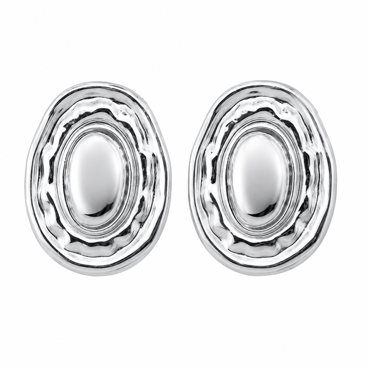 ARETES PLATEADOS PLATON CON TEXTURA