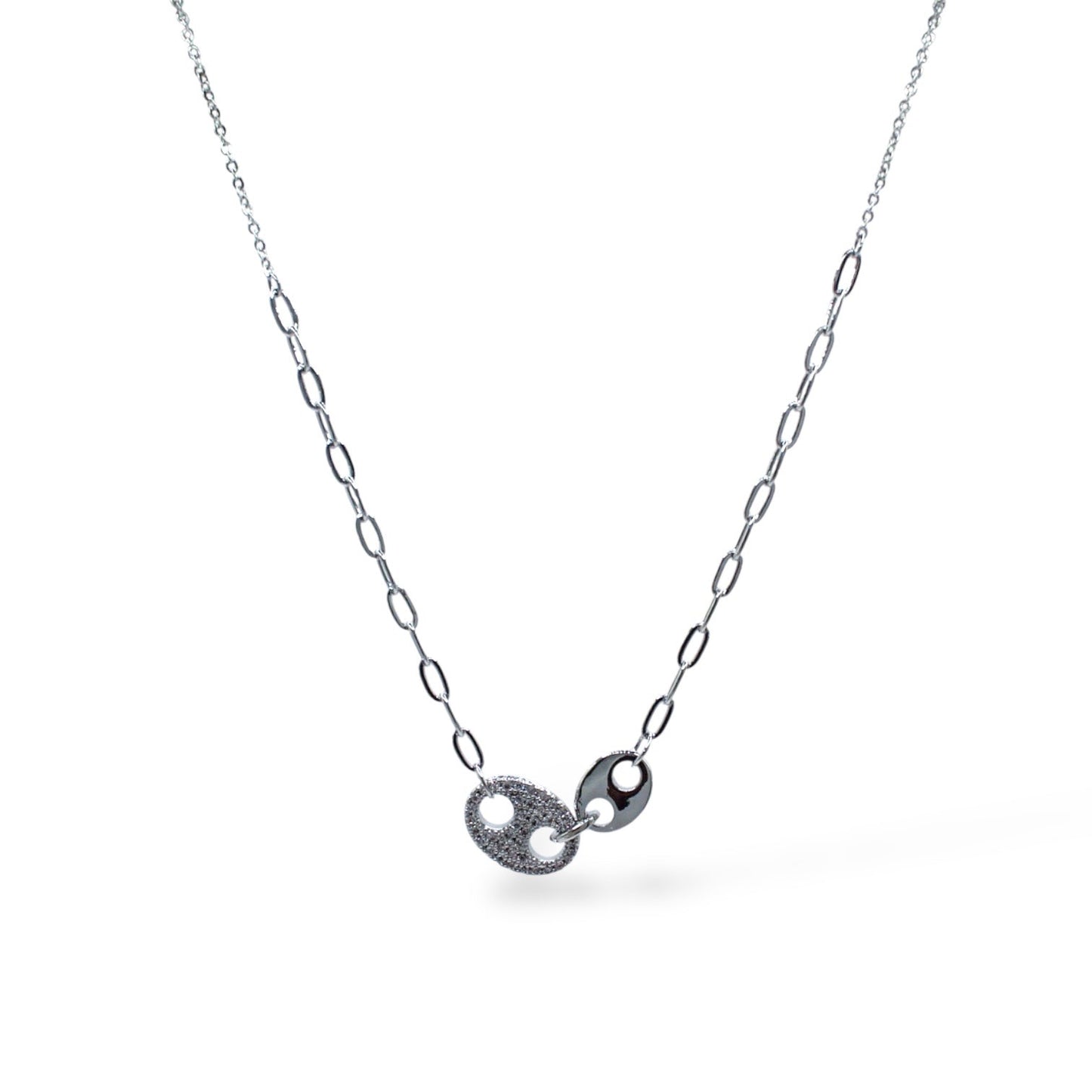 COLLAR PLATEADO DOS CADENAS