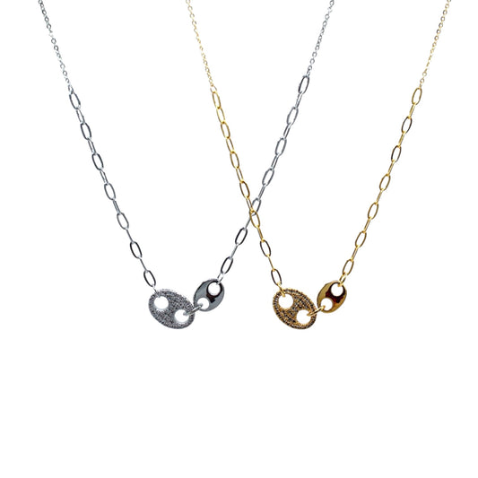 COLLAR PLATEADO DOS CADENAS