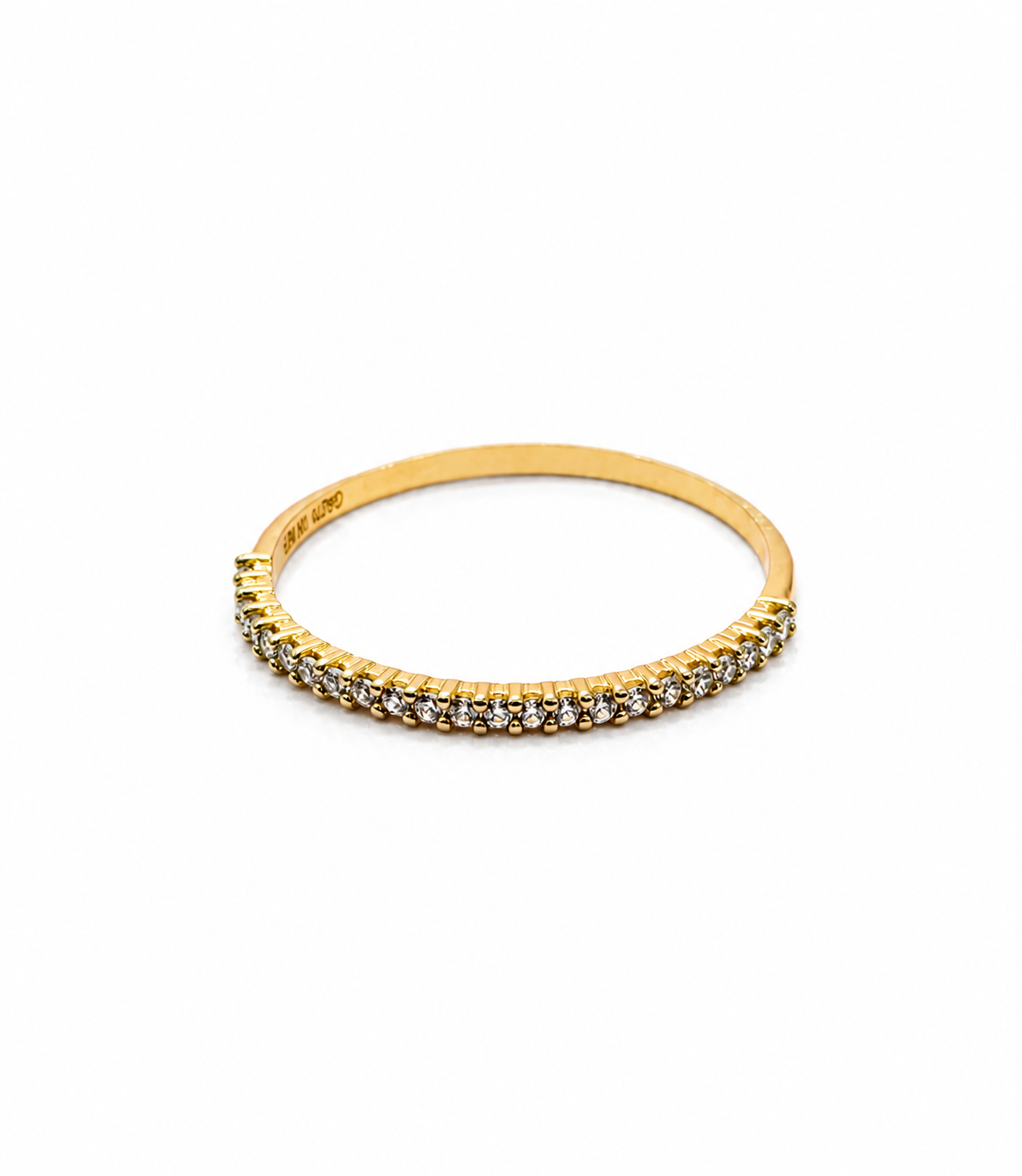 ANILLO CHURUMBELA ZIRCONIAS DELGADA 10K
