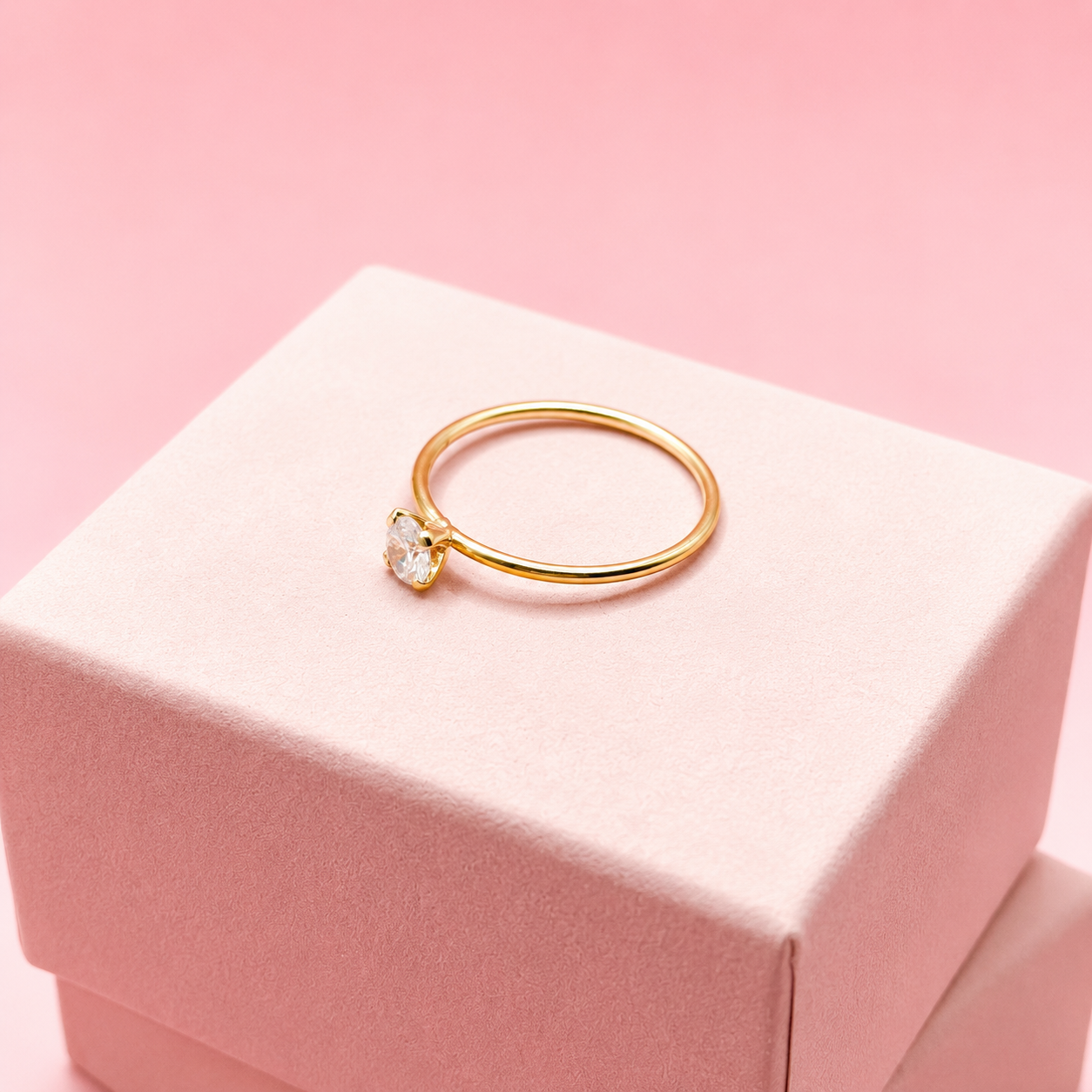 ANILLO ZIRCONIA CIRCULAR SOLITARIA 10K