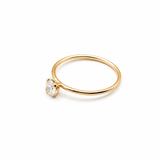 ANILLO ZIRCONIA CIRCULAR SOLITARIA 10K