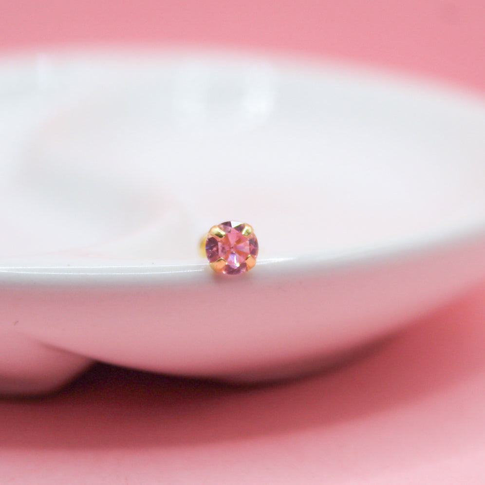 ZIRCONIA ROSA CLARO 10K