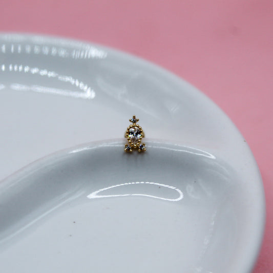 CARROZA ZIRCONIAS ORO JAPONES 10K