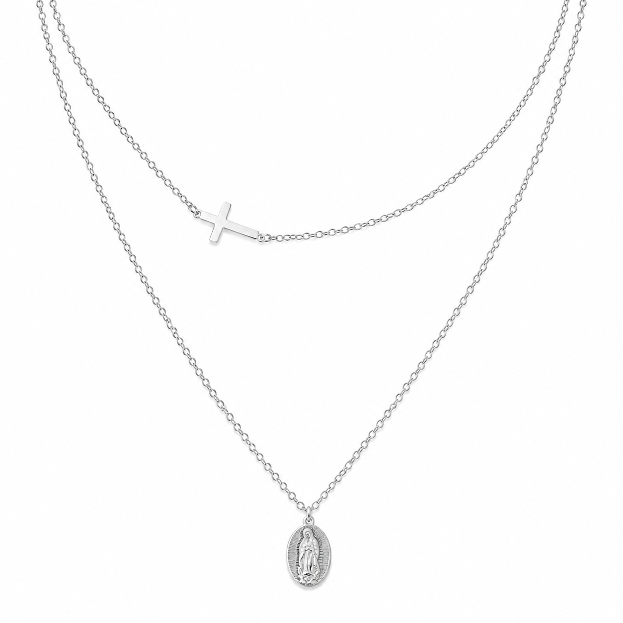 COLLAR DOBLE RELIGIOSO