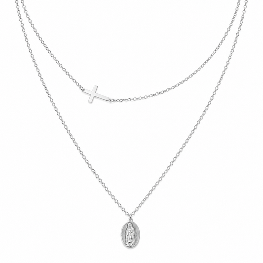 COLLAR DOBLE RELIGIOSO