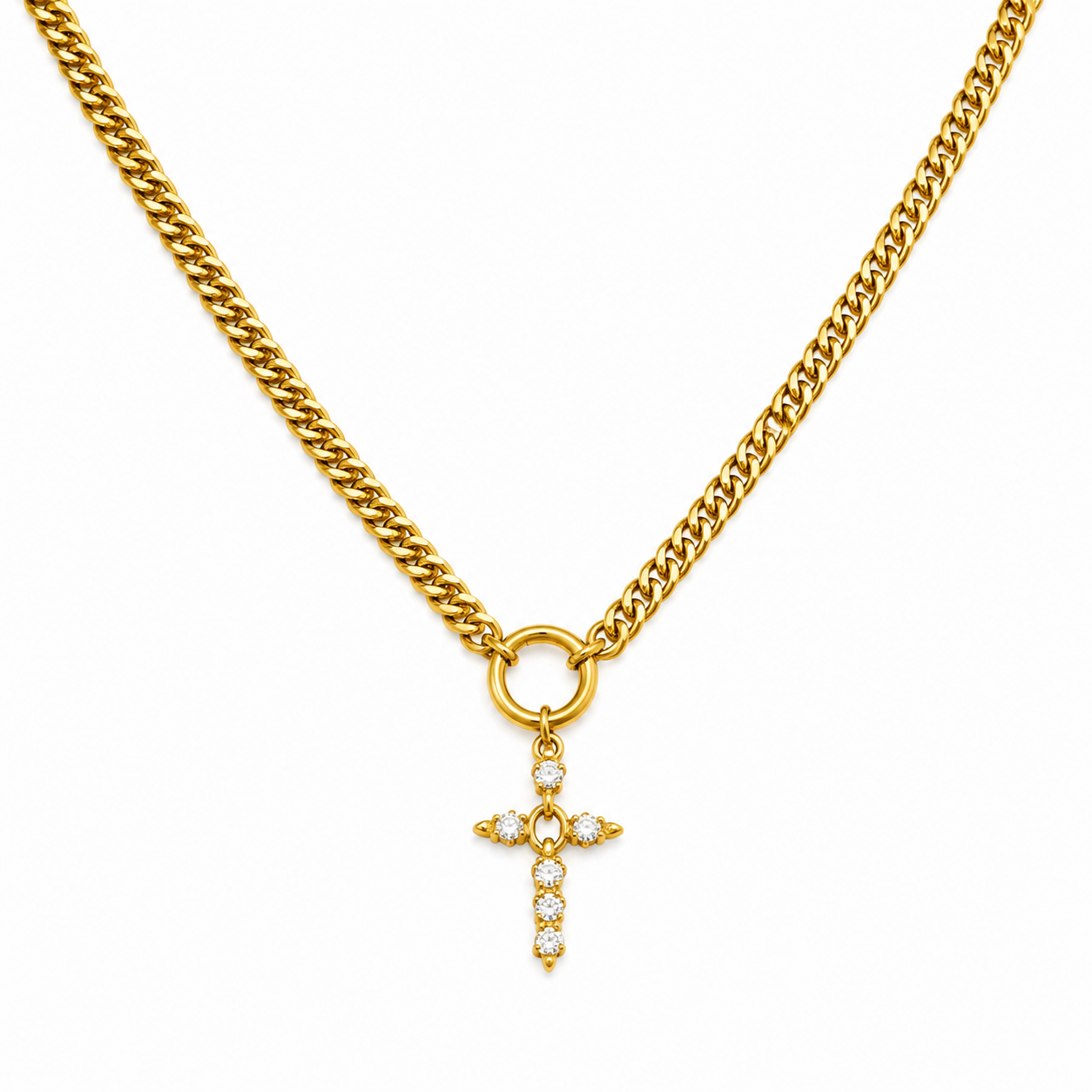 COLLAR CRUZ BROCHE MARINERO