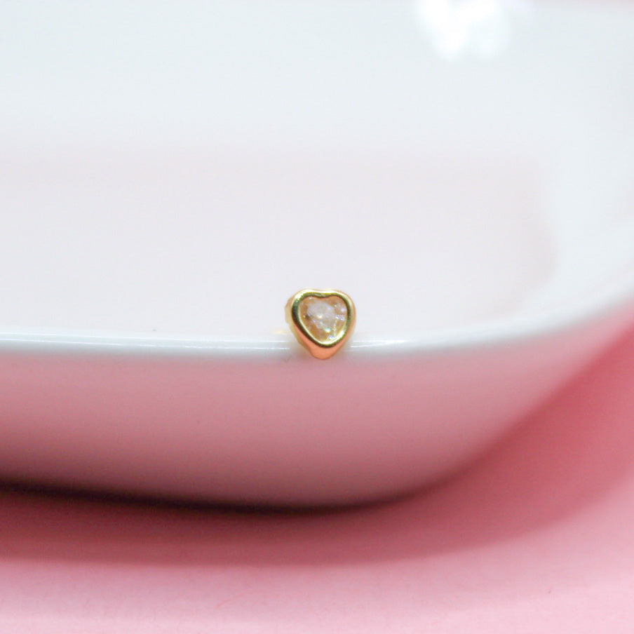 CORAZON ZIRCONIA BICELADO 10K