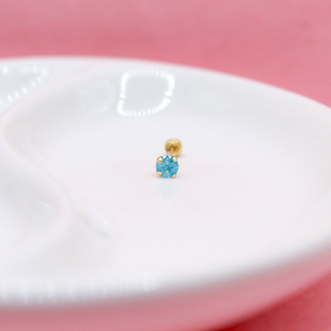 BRILLO ZIRCONIA AZUL 10K