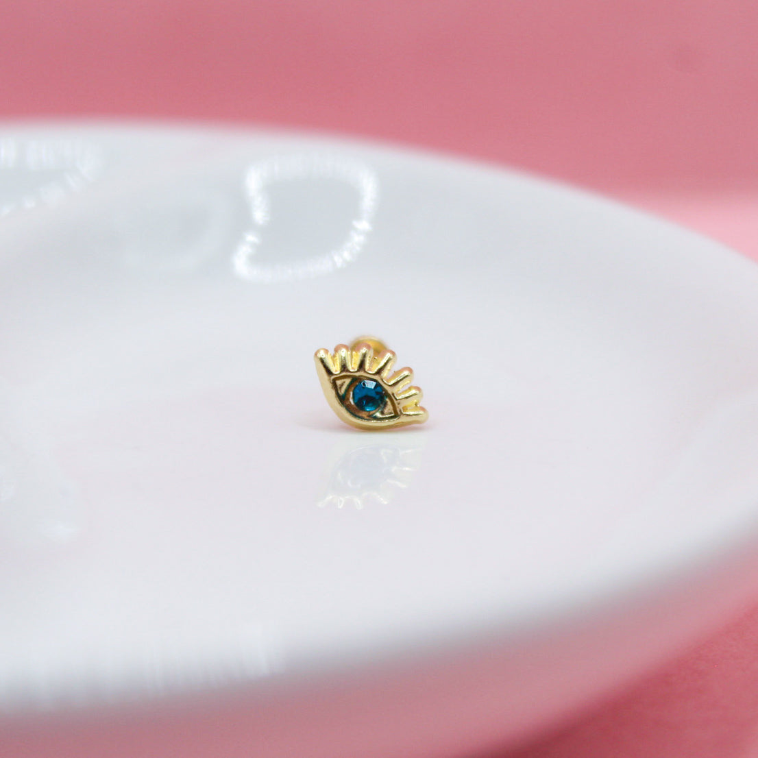 OJO TURCO ZIRCONIA AZUL 10K