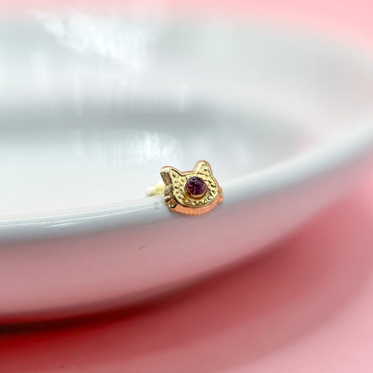 GATITO ZIRCONIA ROSA 10K