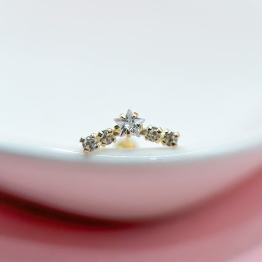 LAMBADA ZIRCONIA CON ESTRELLA 10K